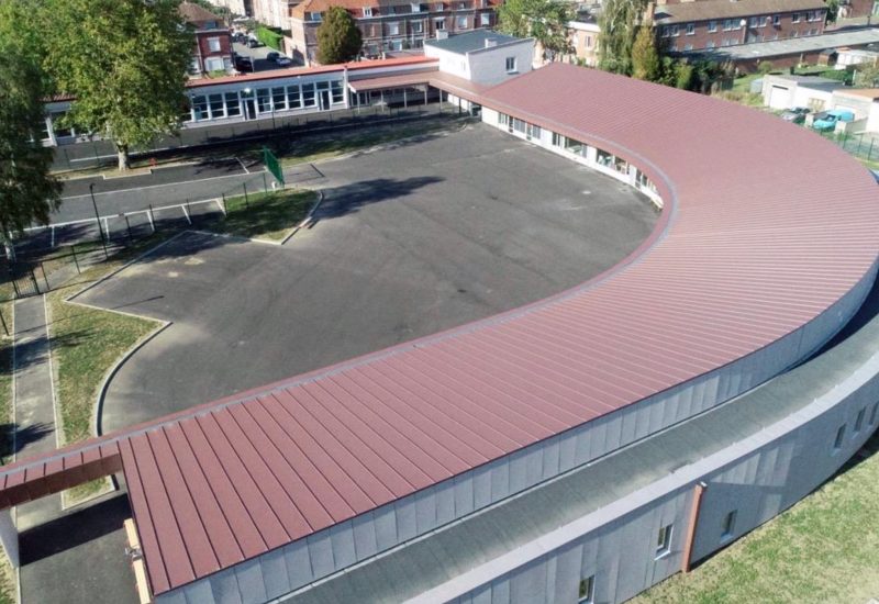 nord-toitures-ecole-brel-brassens-comines-etancheite-beton-couverture-zinc-joint-debout-gironne-panneau